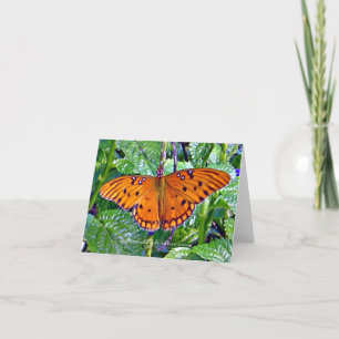 Orange Schmetterling Feiertagskarte