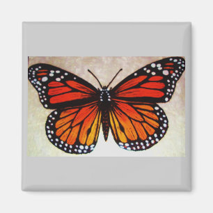 orange Schmetterling Magnet