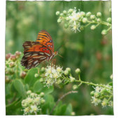 Orange Schmetterlings-Duschvorhang Duschvorhang (Vorderseite)