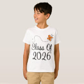 Orange Schmetterlings-Klasse von 2026 T-Shirt (Vorne ganz)
