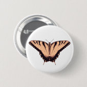 Orange Schmetterlings-Knöpfe Button (Vorne & Hinten)