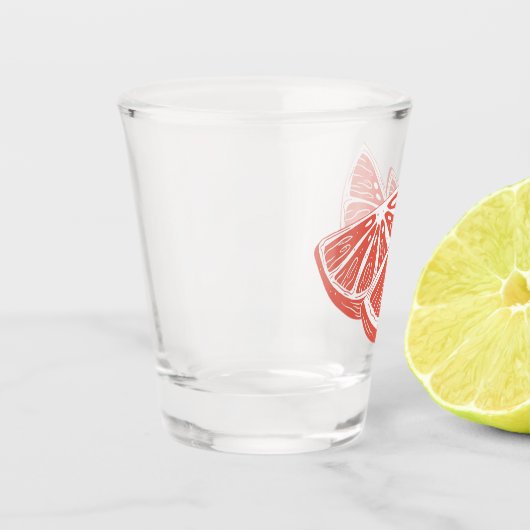 Orange Schnapsglas (Links)