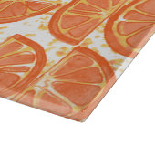 Orange schneidet Glasschneiden-Brett Schneidebrett (Ecke)