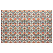 Orange/Schwarz/Grau-Blumenjugend Stoff (Fat Quarter (45,7 x 55,9 cm))
