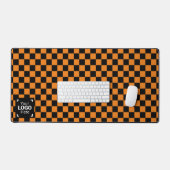 Orange / Schwarz - Ihr Firmenlogo Schreibtischunterlage (Tastatur & Maus)