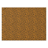 Orange Schwarz Leopard Print Muster Halloween Deko Tischdecke (Vorderseite (Horizontal))