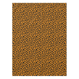 Orange Schwarz Leopard Print Muster Halloween Deko Tischdecke