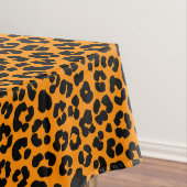 Orange Schwarz Leopard Print Muster Halloween Deko Tischdecke (Beispiel)