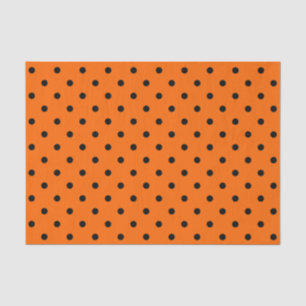 Orange/Schwarz-Polka-Dosen-Papiere Seidenpapier