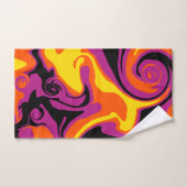 Orange, Schwarz, Rosa und Gelb Badhandtuch Set (Handtuch)