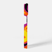 Orange, Schwarz, Rosa und Gelb iPhone Hülle (Rechte Seite)