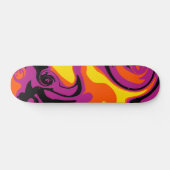 Orange, Schwarz, Rosa und Gelb Skateboard (Horizontal)