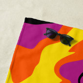 Orange, Schwarz, Rosa und Gelb Strandtuch (Beispiel)