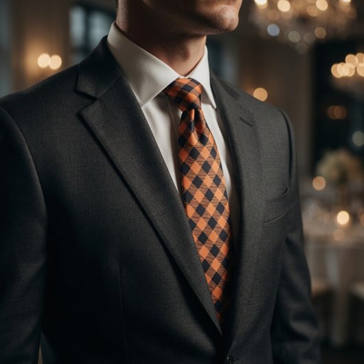 Orange Schwarz Symmetrisch Krawatte
