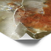 Orange, Schwarz und Clear Quarz Fotodruck (Ecke)