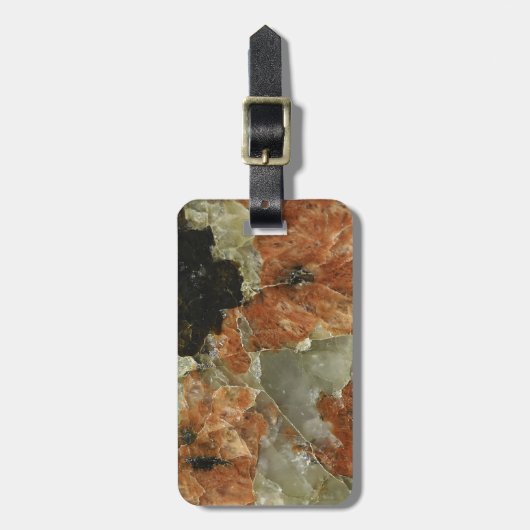 Orange, Schwarz und Clear Quarz Gepäckanhänger (Vorderseite vertikal)