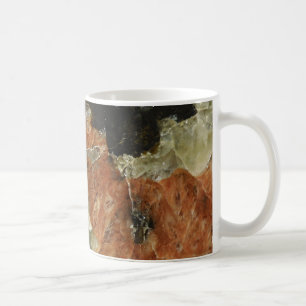 Orange, Schwarz und Clear Quarz Kaffeetasse