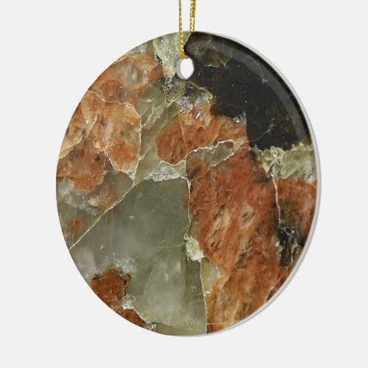 Orange, Schwarz und Clear Quarz Keramikornament (Links)