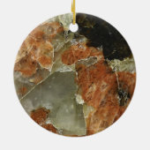 Orange, Schwarz und Clear Quarz Keramikornament (Hinten)