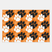 Orange, Schwarz und Weiß Geschenkpapier Set (Vorderseite 3)