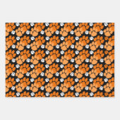 Orange, Schwarz und Weiß Geschenkpapier Set (Vorderseite 2)