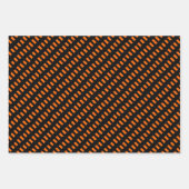 Orange, Schwarz & Weiß Geschenkpapier Set (Vorderseite)