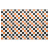 Orange Schwarz Weiß kariertes Musterdesign  Stoff (Fat Quarter (45,7 x 55,9 cm))