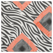 Orange Schwarz-weiße Diamantmuster Stoff (Muster)