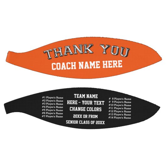 Orange Schwarz-weiße Personalisierte Basketballs (Panele)