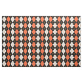 Orange Schwarz-weiße Raute Diamond Design Stoff (Fat Quarter (45,7 x 55,9 cm))