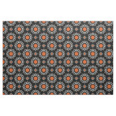 Orange Schwarz-weiße Ziergeometrie Stoff (Fat Quarter (45,7 x 55,9 cm))