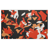 Orange Schwarze Camouflage Stoff (Fat Quarter (45,7 x 55,9 cm))