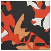 Orange Schwarze Camouflage Stoff (Muster)
