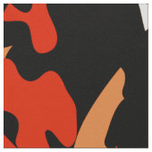 Orange Schwarze Camouflage Stoff (Nahaufnahme)
