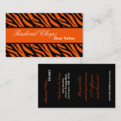 Orange schwarze Druck-Muster-Visitenkarte des Visitenkarte (Vorne/Hinten)