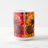 Orange Schwarze Katze Kaffeetasse (Mittel)
