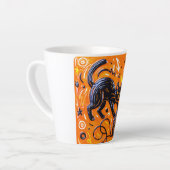 Orange Schwarze Katze Milchtasse (Linke Ecke)