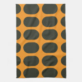 Orange Schwarze Kreise Geschirrtuch (Vertikal)