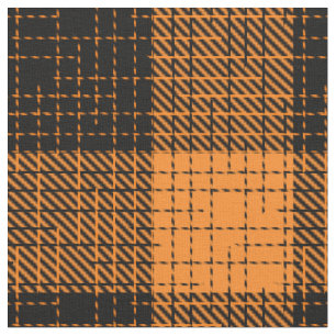 Orange Schwarze Kreuzschachtschach Karo Stoff