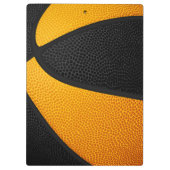 Orange schwarze Mannschaftsfarben Basketballname Klemmbrett (Rückseite)