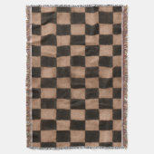 Orange Schwarze Quadrate Decke (Vorderseite Vertikal)