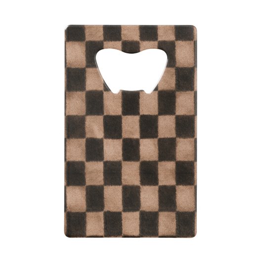 Orange Schwarze Quadrate Geldbeutel Flaschenöffner (Vorderseite)