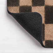 Orange Schwarze Quadrate Mousepad (Ecke)