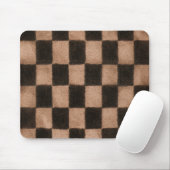 Orange Schwarze Quadrate Mousepad (Mit Mouse)