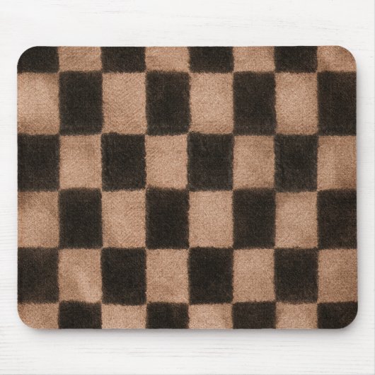 Orange Schwarze Quadrate Mousepad (Vorne)