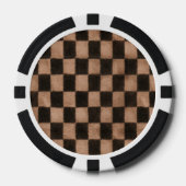 Orange Schwarze Quadrate Pokerchips (Vorderseite)