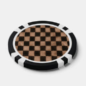 Orange Schwarze Quadrate Pokerchips (Einzeln)