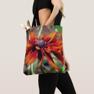 Orange Schwarze Rudbeckie Nahaufnahme Tasche
