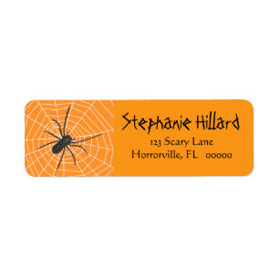 Orange/schwarze Spinne Halloween