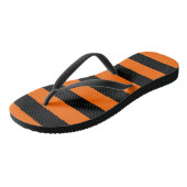 Orange/Schwarze Streifen Flip Flops Badesandalen (Schrägansicht)